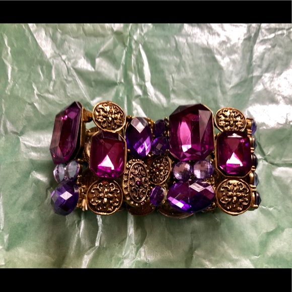NY&C Purple and gold flexible bracelet – new - Picture 2 of 2